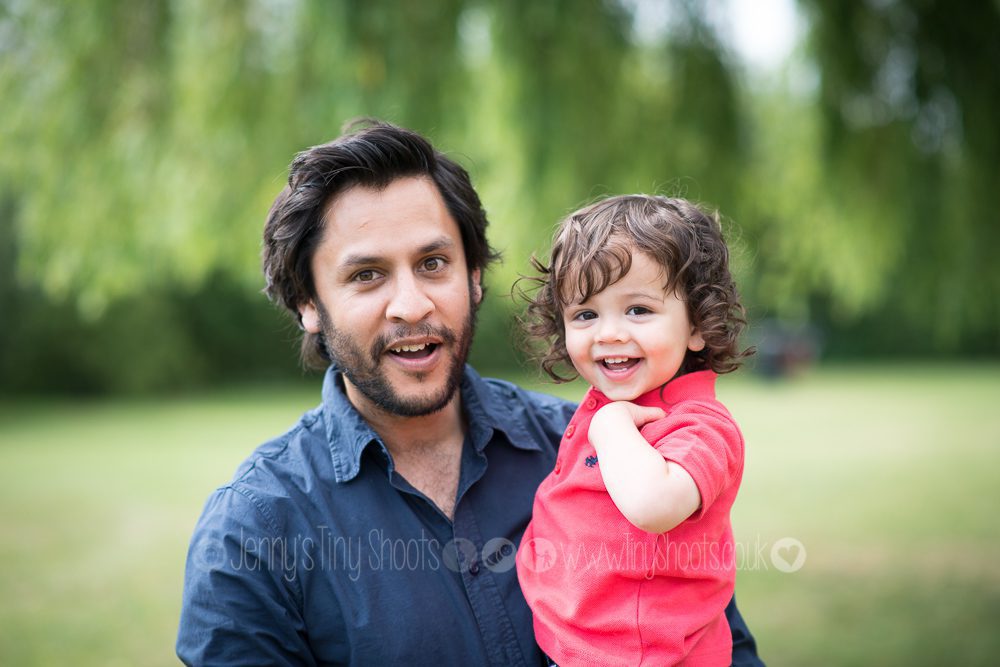 Relaxed portrait of Dad and Toddler